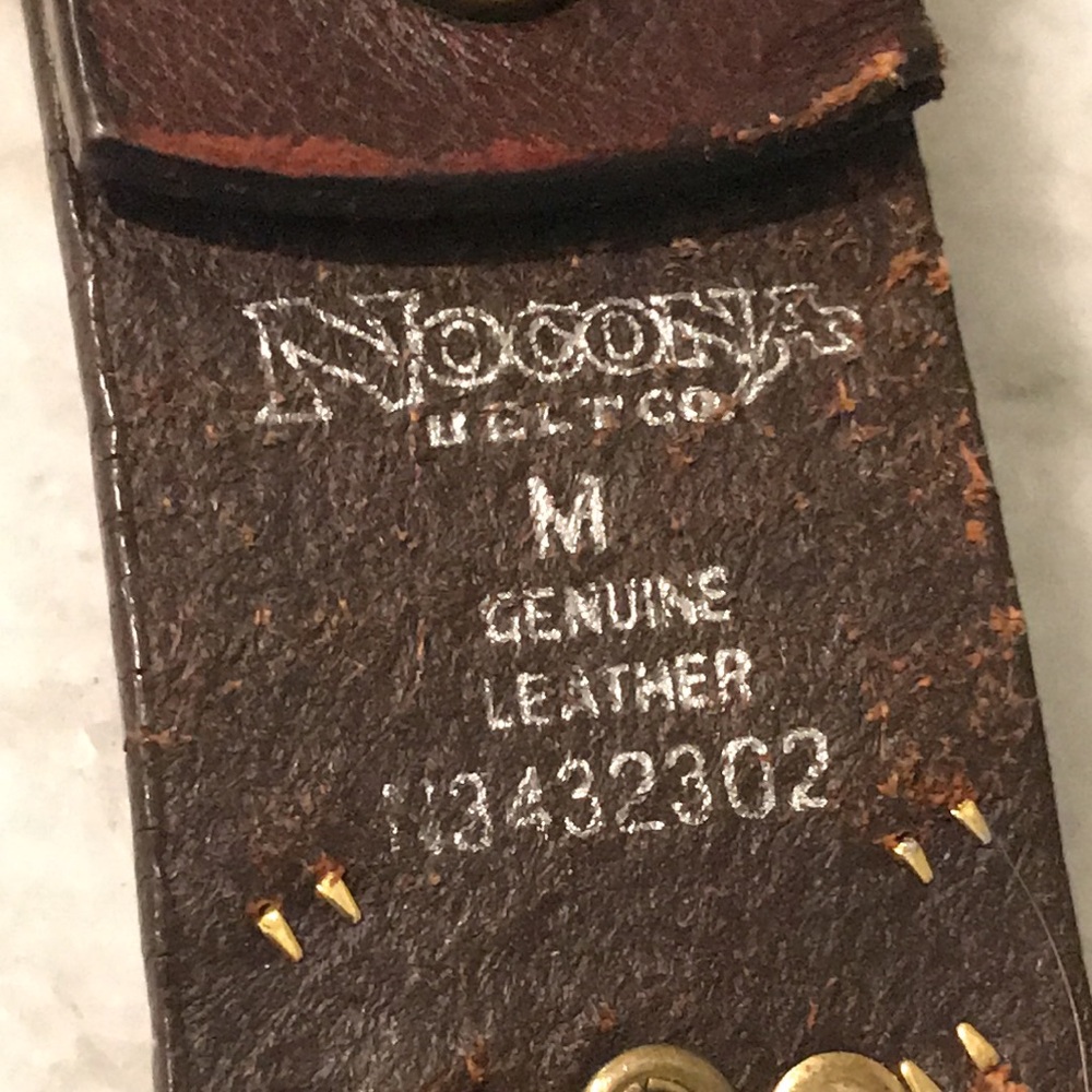 Nocona Rhinestone Belt Womens Medium Brown Gold Tone Buckle Bling Cowgirl Rodeo - Picture 4 of 8